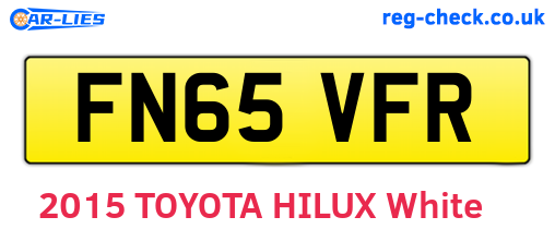 FN65VFR are the vehicle registration plates.