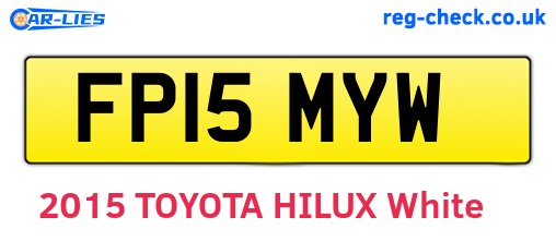FP15MYW are the vehicle registration plates.