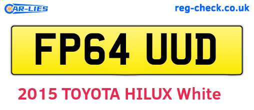 FP64UUD are the vehicle registration plates.