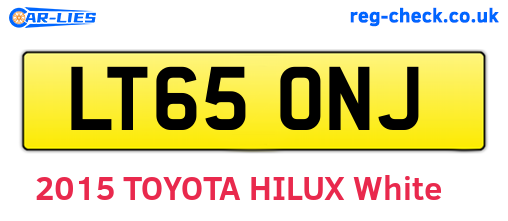 LT65ONJ are the vehicle registration plates.