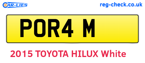 POR4M are the vehicle registration plates.