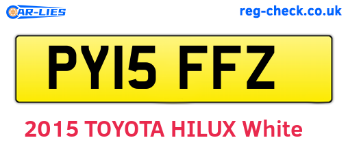 PY15FFZ are the vehicle registration plates.