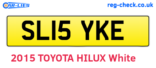 SL15YKE are the vehicle registration plates.
