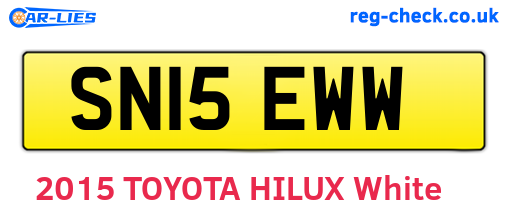 SN15EWW are the vehicle registration plates.