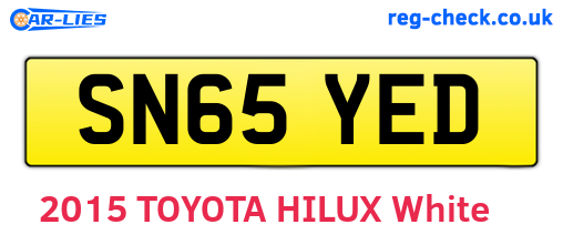 SN65YED are the vehicle registration plates.