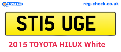 ST15UGE are the vehicle registration plates.