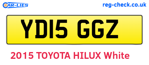YD15GGZ are the vehicle registration plates.