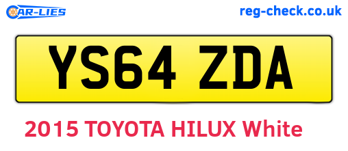 YS64ZDA are the vehicle registration plates.