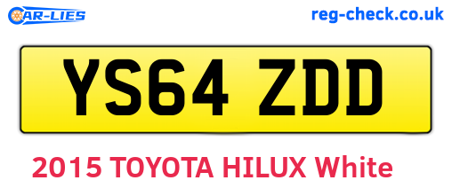 YS64ZDD are the vehicle registration plates.