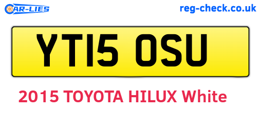 YT15OSU are the vehicle registration plates.