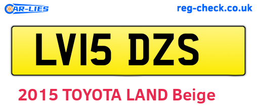 LV15DZS are the vehicle registration plates.