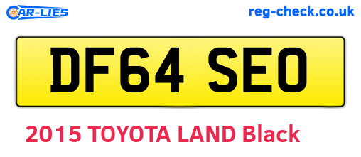 DF64SEO are the vehicle registration plates.