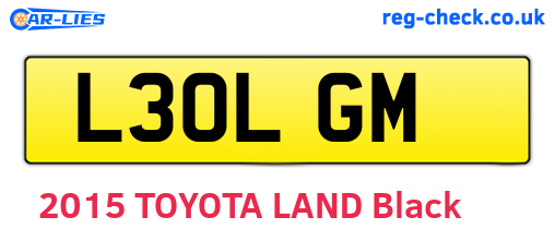 L30LGM are the vehicle registration plates.