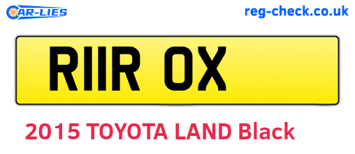 R11ROX are the vehicle registration plates.