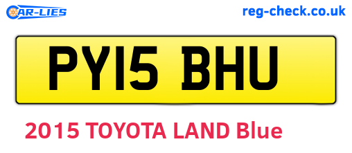 PY15BHU are the vehicle registration plates.