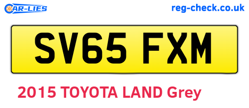 SV65FXM are the vehicle registration plates.