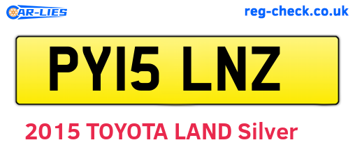 PY15LNZ are the vehicle registration plates.