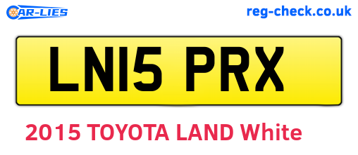 LN15PRX are the vehicle registration plates.