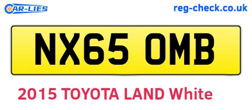 NX65OMB are the vehicle registration plates.