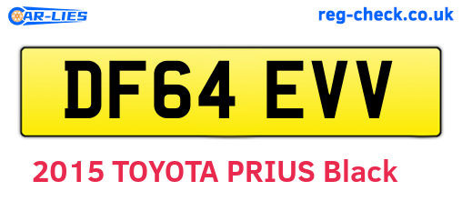 DF64EVV are the vehicle registration plates.