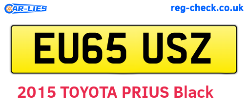 EU65USZ are the vehicle registration plates.