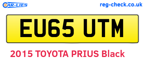 EU65UTM are the vehicle registration plates.