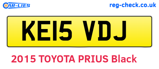 KE15VDJ are the vehicle registration plates.