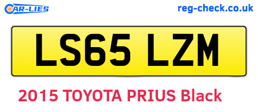 LS65LZM are the vehicle registration plates.