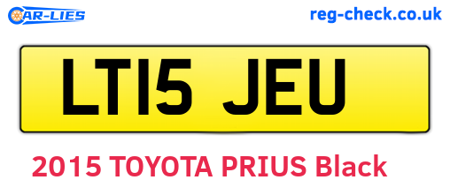 LT15JEU are the vehicle registration plates.
