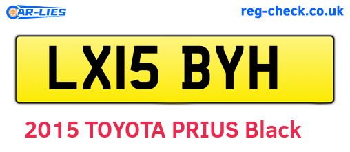 LX15BYH are the vehicle registration plates.