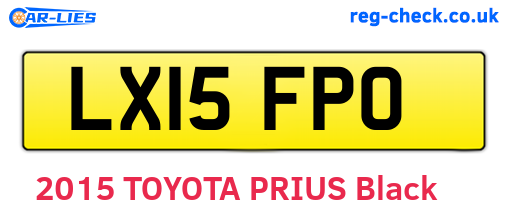 LX15FPO are the vehicle registration plates.