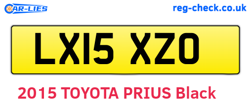 LX15XZO are the vehicle registration plates.