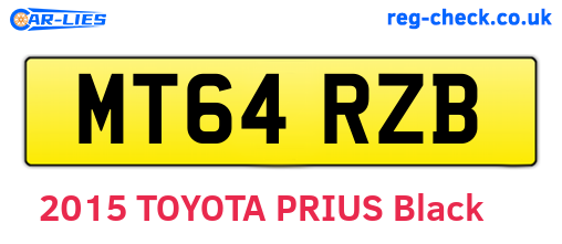 MT64RZB are the vehicle registration plates.