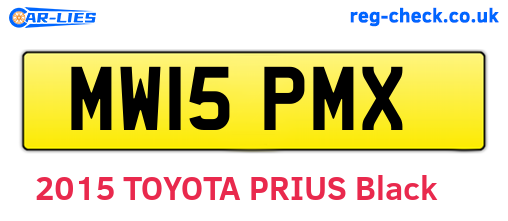MW15PMX are the vehicle registration plates.