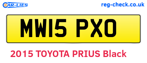 MW15PXO are the vehicle registration plates.