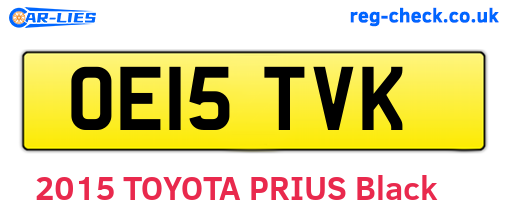 OE15TVK are the vehicle registration plates.