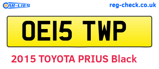 OE15TWP are the vehicle registration plates.