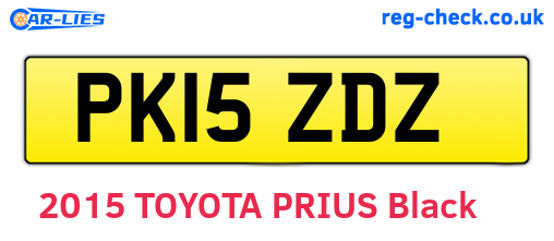 PK15ZDZ are the vehicle registration plates.