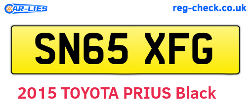 SN65XFG are the vehicle registration plates.
