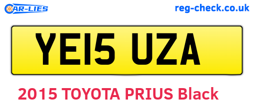 YE15UZA are the vehicle registration plates.