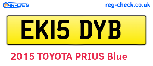 EK15DYB are the vehicle registration plates.