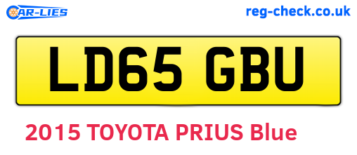 LD65GBU are the vehicle registration plates.