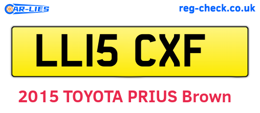 LL15CXF are the vehicle registration plates.