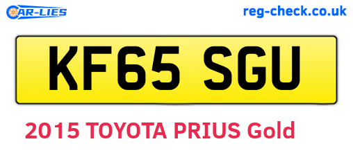 KF65SGU are the vehicle registration plates.