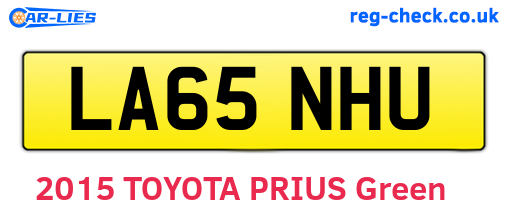 LA65NHU are the vehicle registration plates.