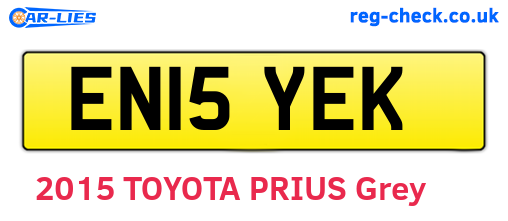 EN15YEK are the vehicle registration plates.