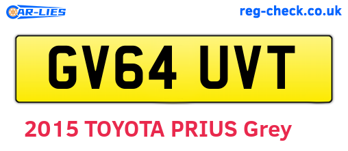 GV64UVT are the vehicle registration plates.
