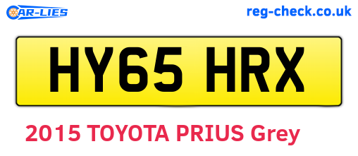 HY65HRX are the vehicle registration plates.