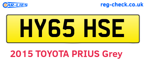 HY65HSE are the vehicle registration plates.