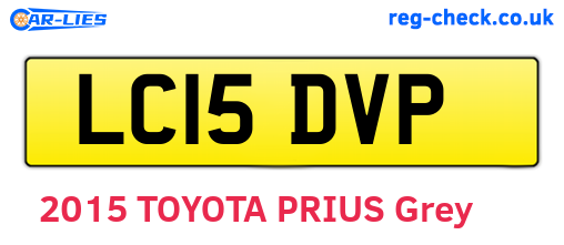 LC15DVP are the vehicle registration plates.
